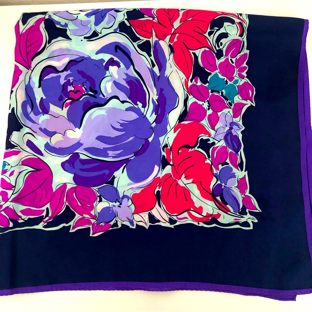 Silk Floral Scarf